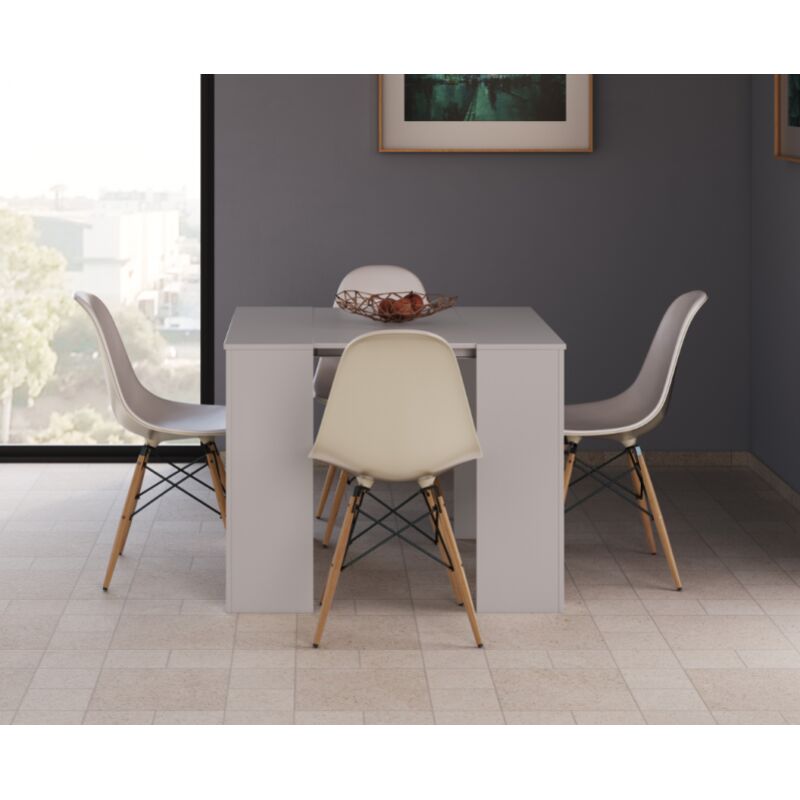 foto del prodotto tavolo multifunzione allungabile 51 237x90x78 cm bianco lucido ben