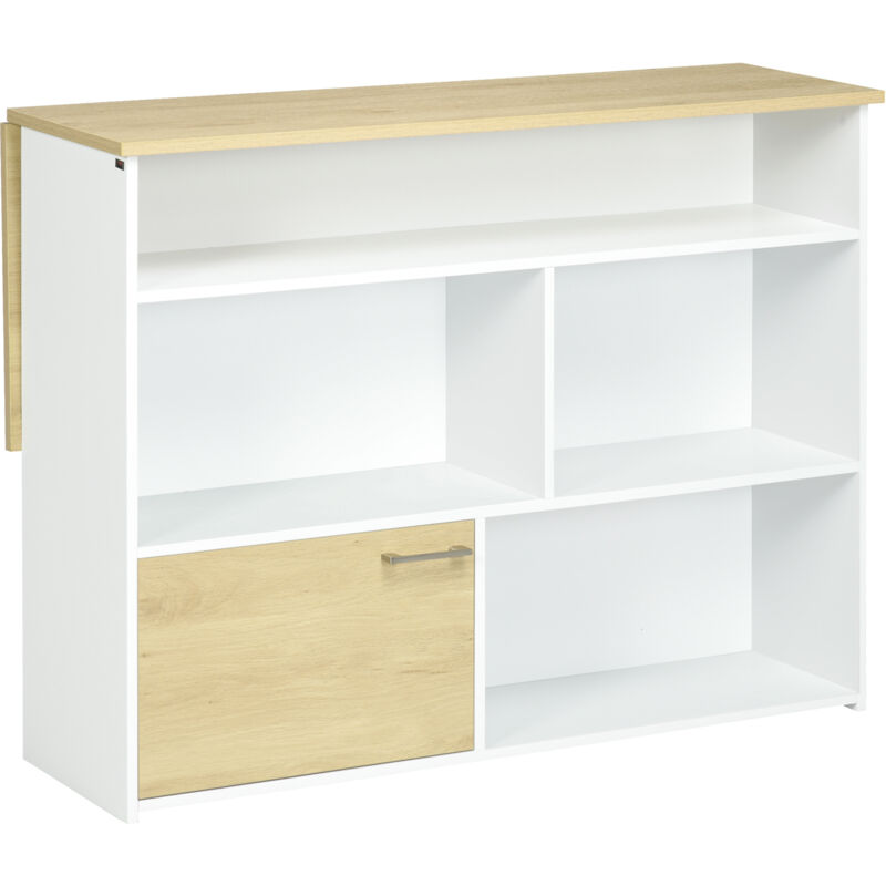 foto del prodotto tavolo multiuso da soggiorno e cucina in mdf con design a ribalta homcom