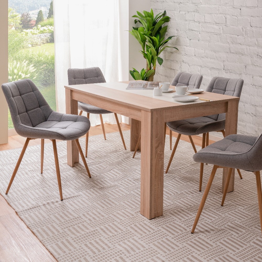 foto del prodotto tavolo niklas 138x74x80 cm con pannello centrale rovere