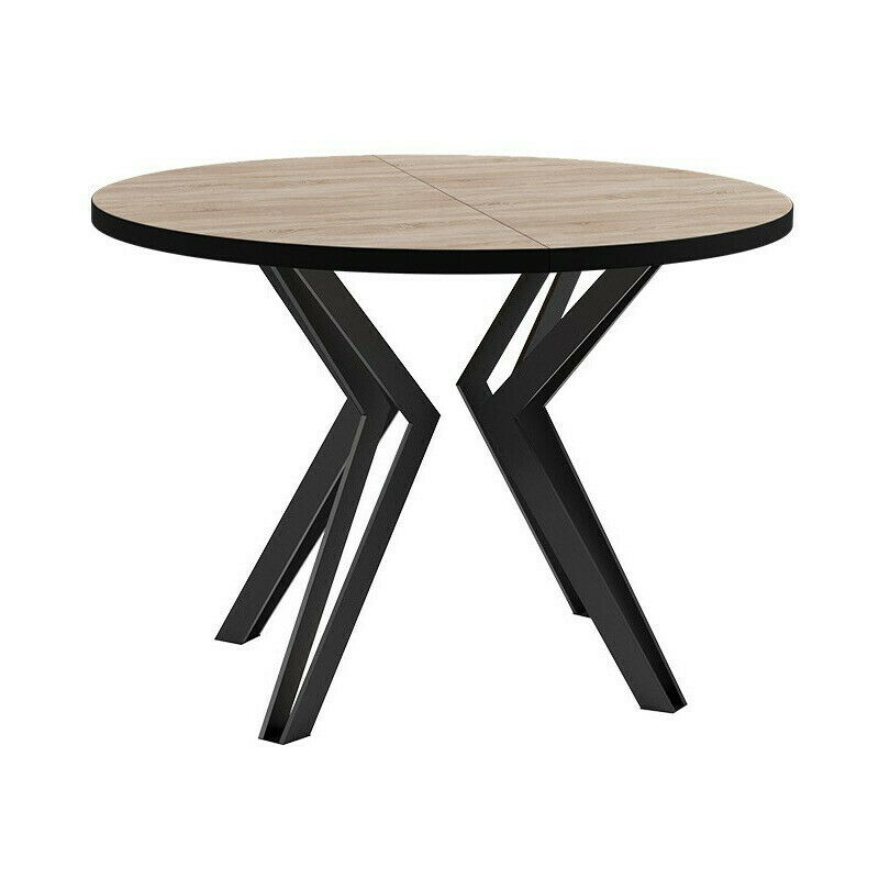 foto del prodotto tavolo oswego 111, sonoma quercia nero, 76x0x0cm, con, truciolare laminato, metallo