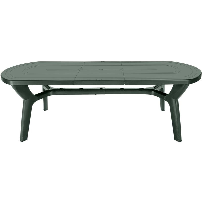 foto del prodotto tavolo pagoda da giardino allungabile in plastica resina 180 230 cm verde