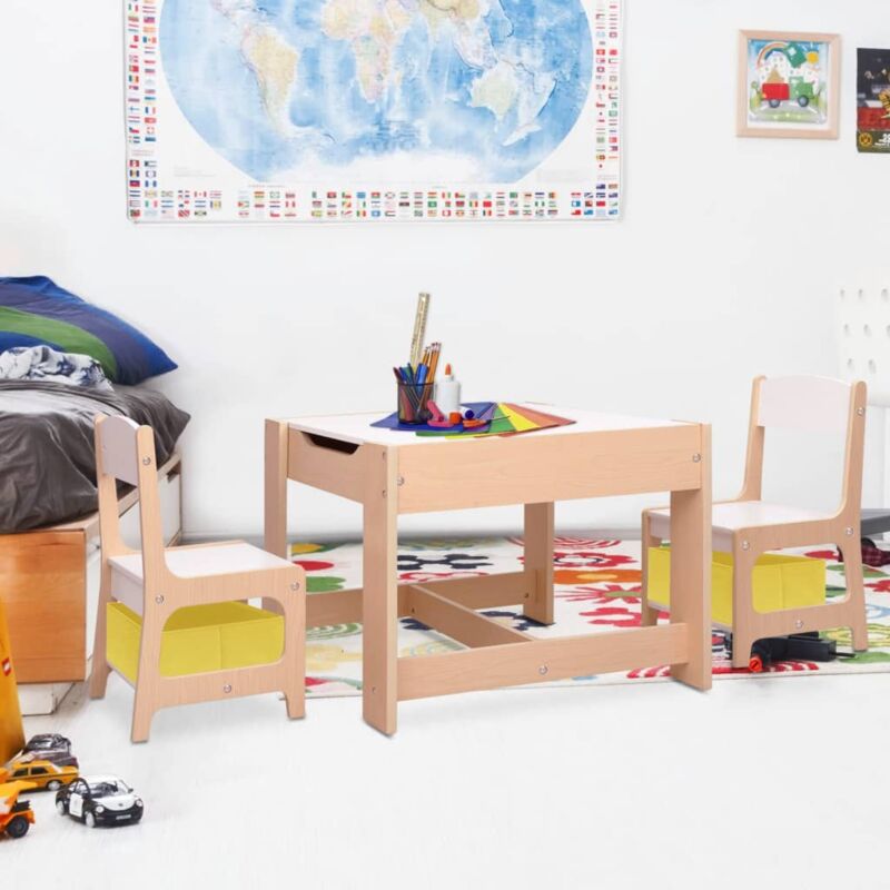 foto del prodotto tavolo per bambini con 2 sedie in mdf vidaxl