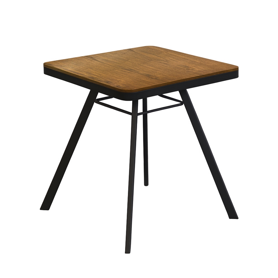 foto del prodotto tavolo per interni industrial 70x70x76 cm in metallo e mdf frassino