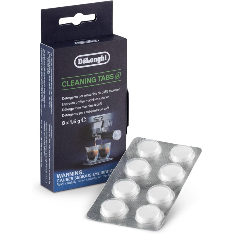 foto del prodotto tavolo per la pulizia 1 confezione di 8 tablet per la macchina per caff espresso delonghi as00002139