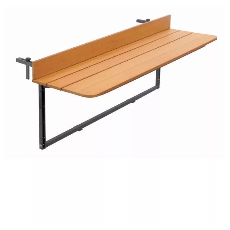 foto del prodotto tavolo per ringhiera balcone pieghevole solaria look out in alluminio resin wood 120x37 cm