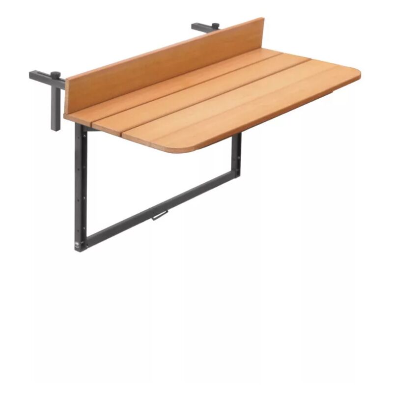 foto del prodotto tavolo per ringhiera balcone pieghevole solaria look out in alluminio resin wood 80x37 cm
