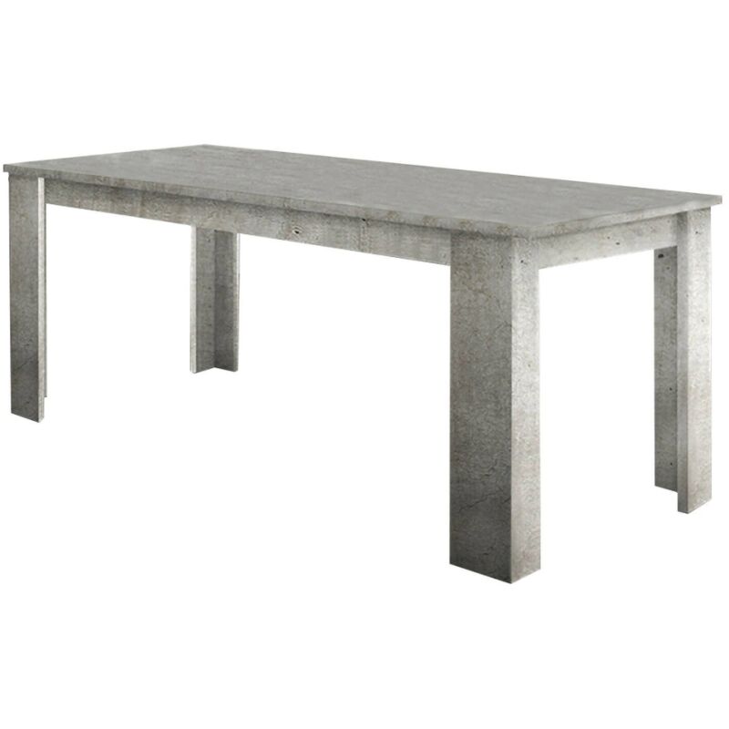foto del prodotto tavolo per sala da pranzo agenore, made in italy, tavolo moderno con allunghe, consolle allungabile, cm 160 210x90h75, cemento