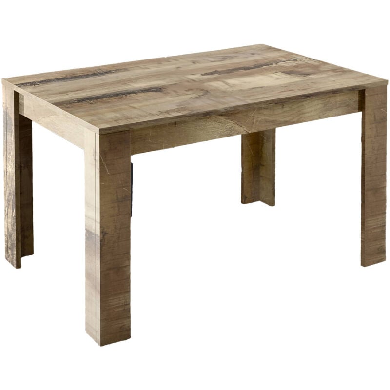 foto del prodotto tavolo per sala da pranzo estensibile, made in italy, tavolo moderno con allunghe, consolle allungabile, cm 137 185x90h79, colore acero, con imballo