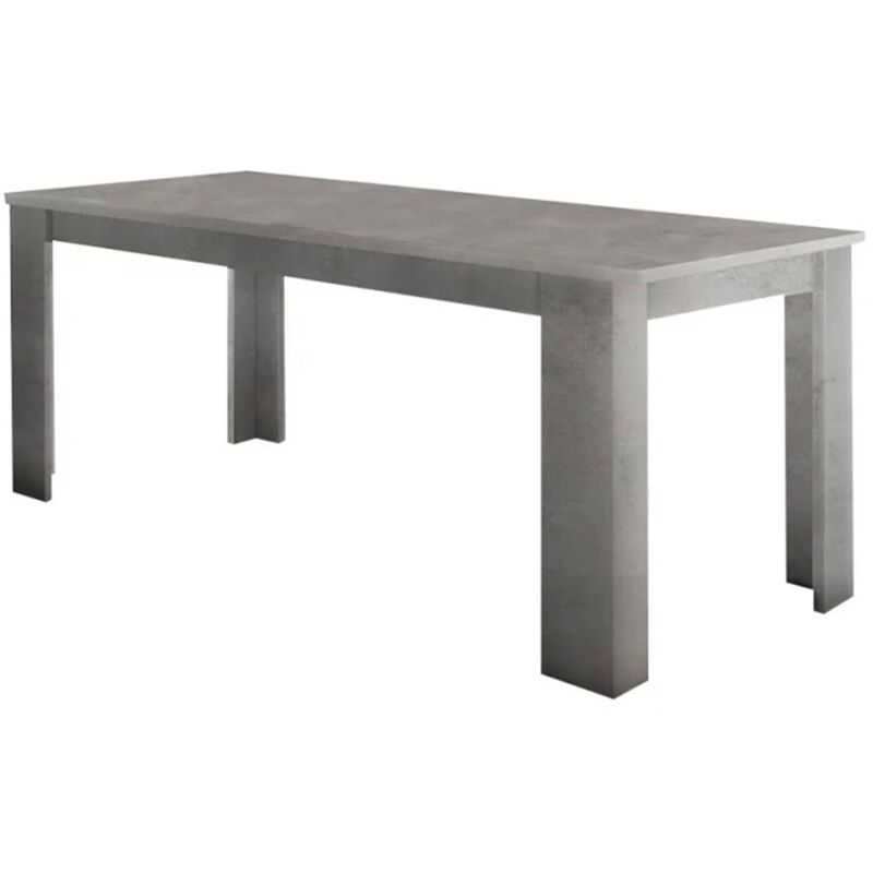 foto del prodotto tavolo per sala da pranzo estensibile, made in italy, tavolo moderno con allunghe, consolle allungabile, cm 140/190x90h75, colore grigio cenere, con imballo rinforzato - dmora