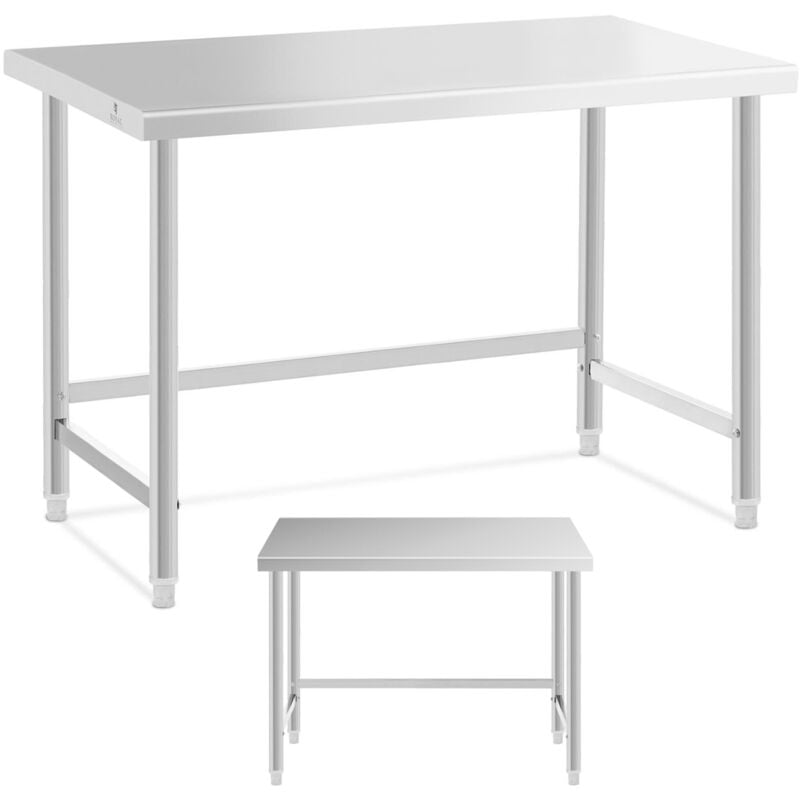 foto del prodotto tavolo, piano di lavoro in acciaio inox, 120x60cm