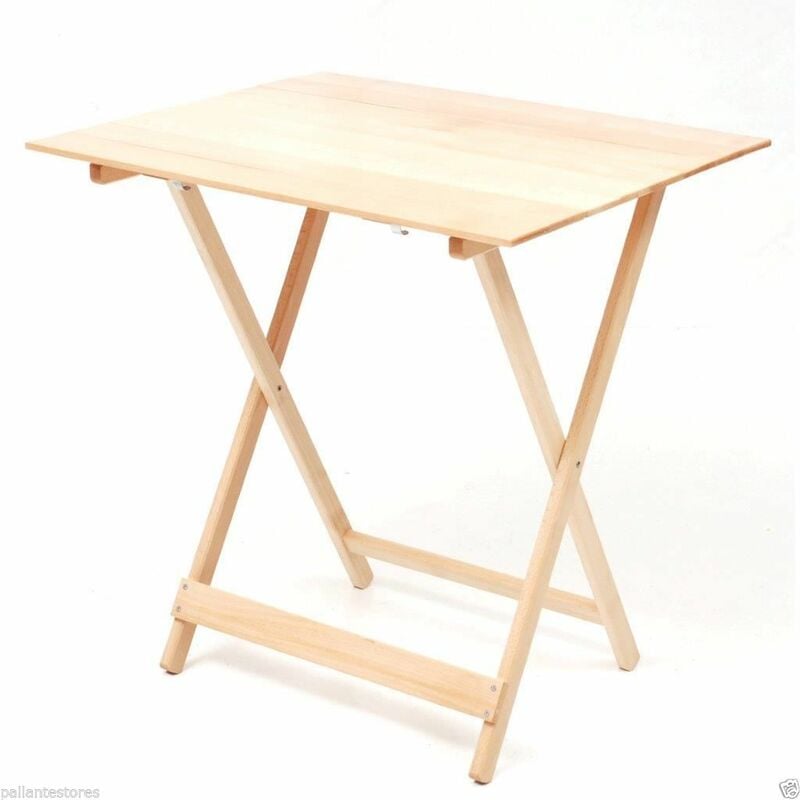 foto del prodotto tavolo pic nic rettangolare pieghevole in legno colore faggio misura 60x100 cm