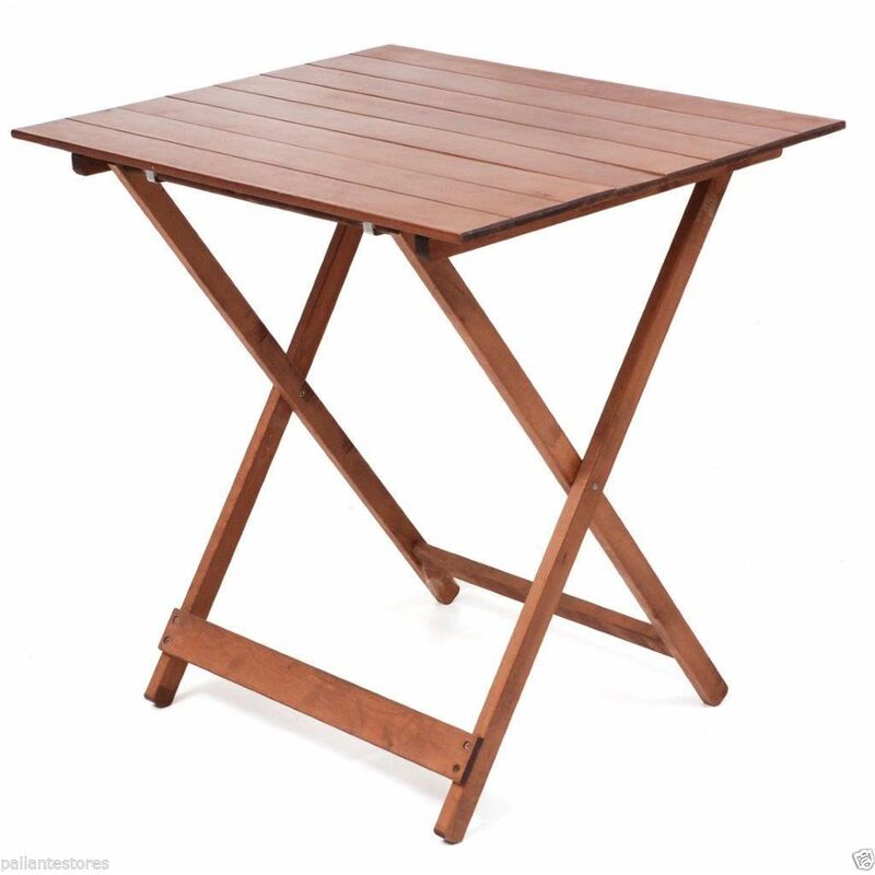 foto del prodotto tavolo pic nic rettangolare pieghevole in legno colore noce misura 60x80 cm