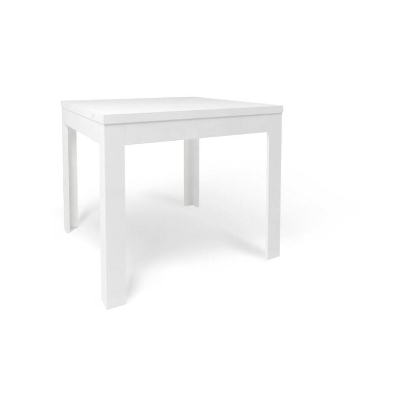 foto del prodotto tavolo pieghevole 90x90 cm estensibile fino a 90x180 cm colore bianco sarmog