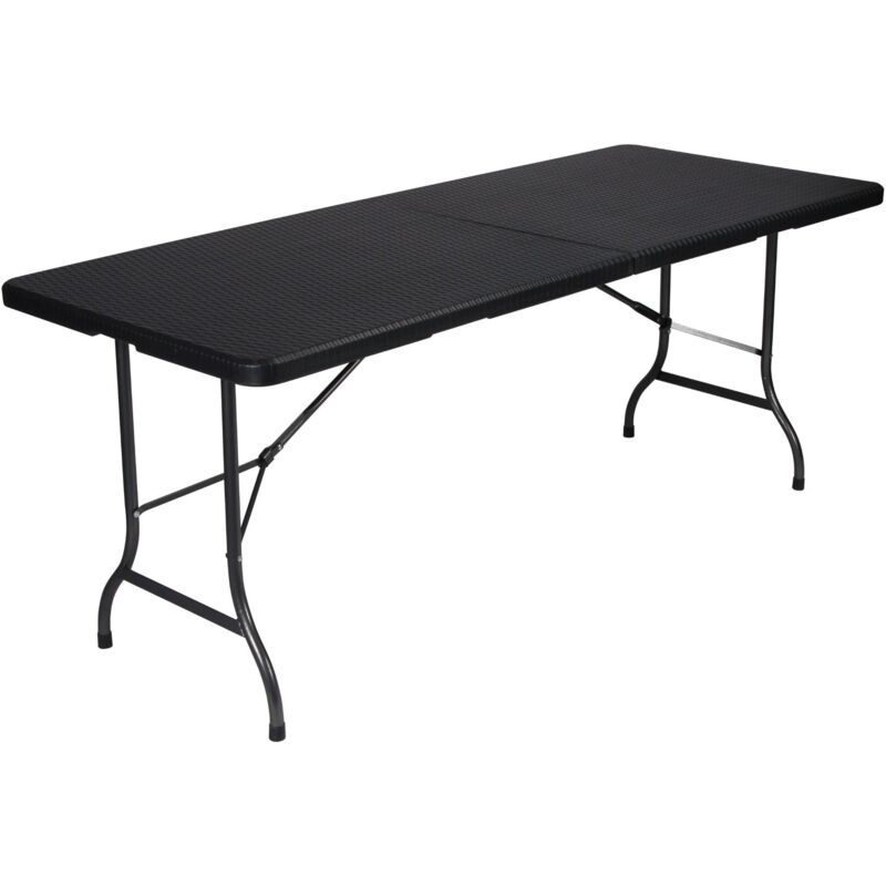 foto del prodotto tavolo pieghevole a meta motivo rattan 180 x 75 x 74 cm