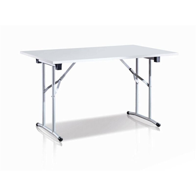 foto del prodotto tavolo pieghevole arnica, tavolo da campeggio con gambe pieghevoli in metallo, tavolo da pranzo moderno multiuso, 100 made in italy, cm 125x75h80,