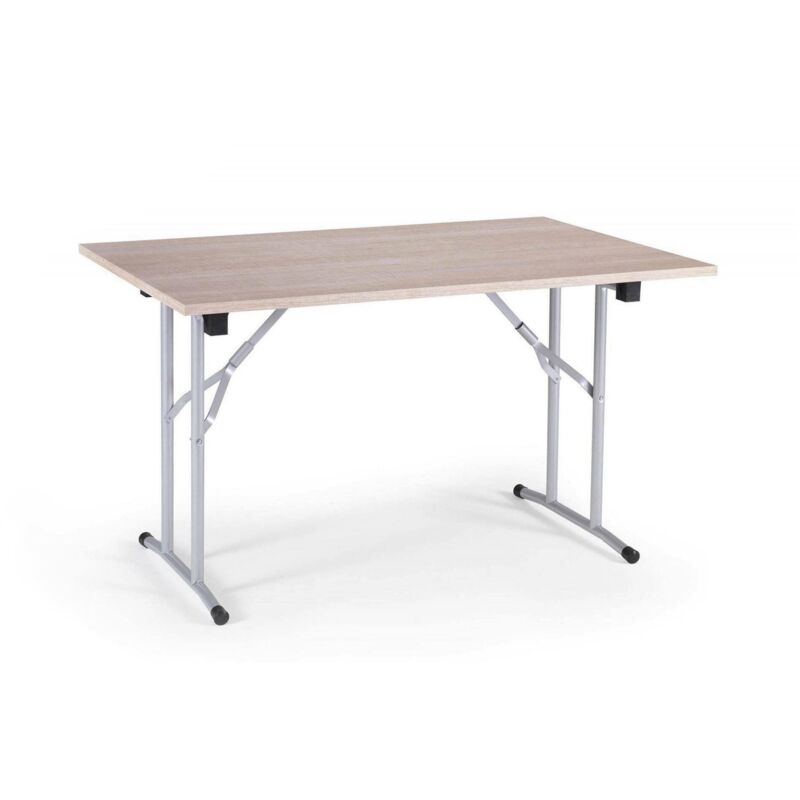 foto del prodotto tavolo pieghevole arnica, tavolo da campeggio con gambe pieghevoli in metallo, tavolo da pranzo moderno multiuso, 100 made in italy, cm 125x75h80,
