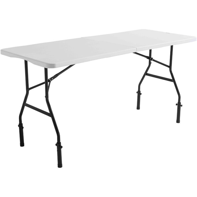 foto del prodotto tavolo pieghevole bianco 180 cm con rialzi