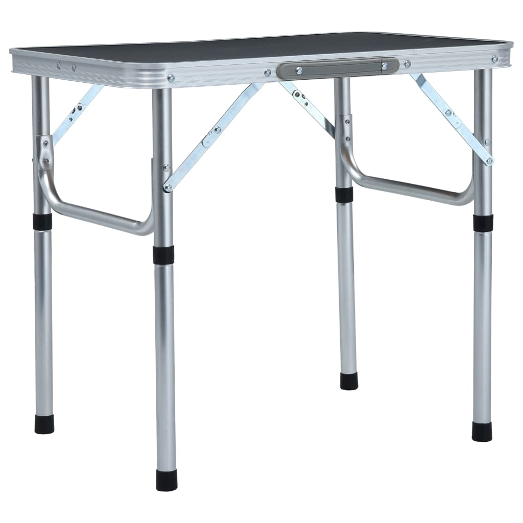 foto del prodotto tavolo pieghevole da campeggio grigio in alluminio 60x45cm cod mxl 45548