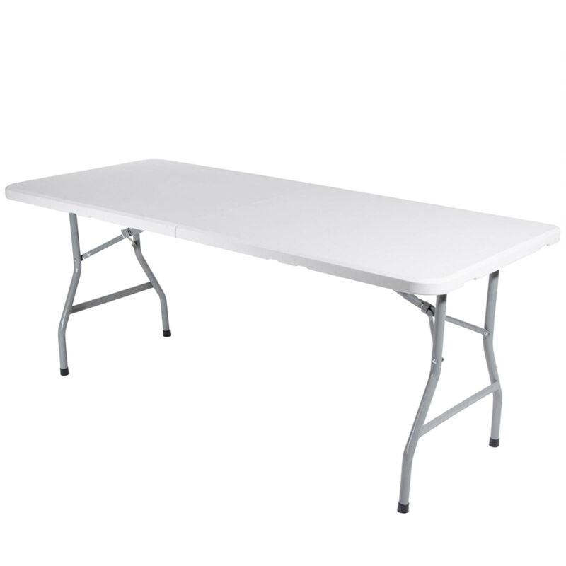 foto del prodotto tavolo pieghevole da catering e campeggio a valigetta con maniglia 200 x 74 cm