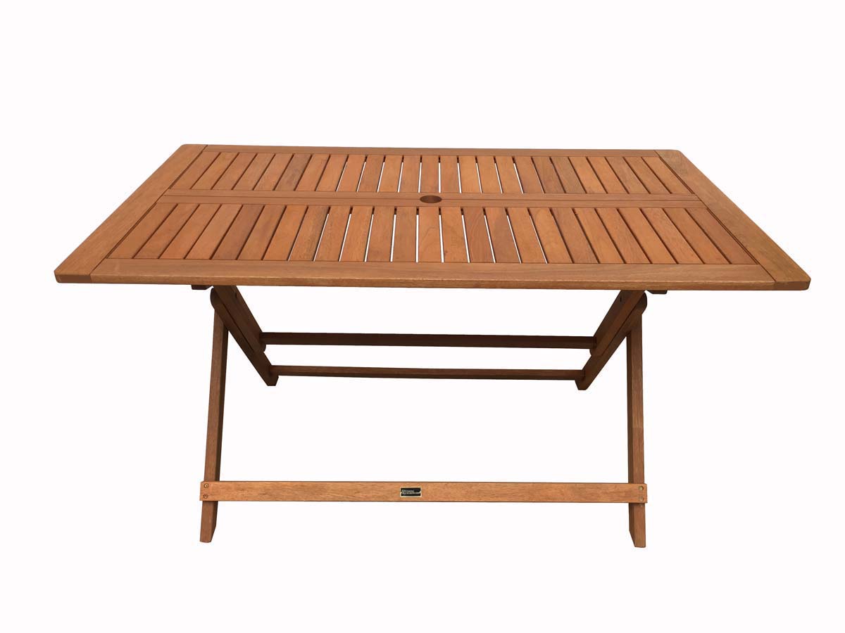 foto del prodotto tavolo pieghevole esotico quot hong kong quot maple 135 x 80 cm marrone chiaro