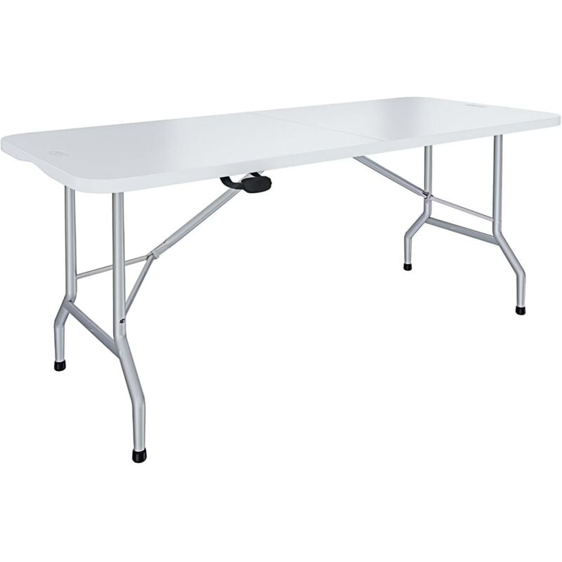 foto del prodotto tavolo pieghevole in plastica hdpe 180x75 rettangolare cilvani