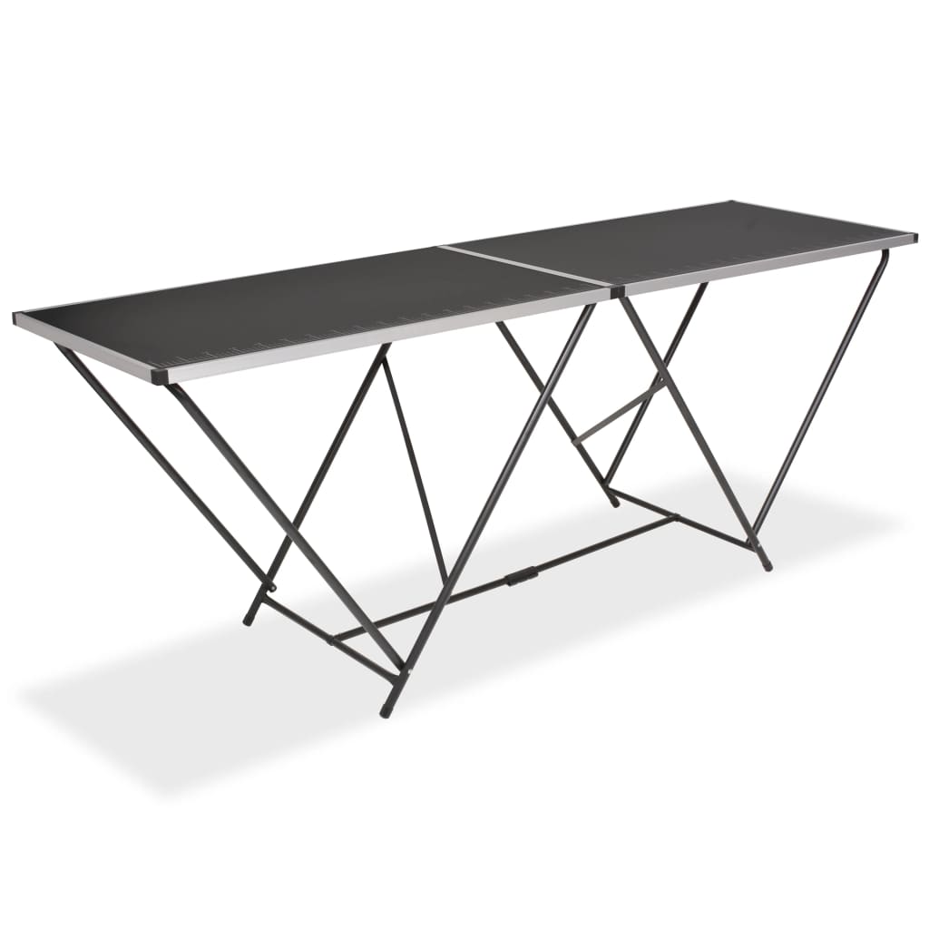 foto del prodotto tavolo pieghevole per carta da parati mdf alluminio 200x60x78cm cod mxl 76644