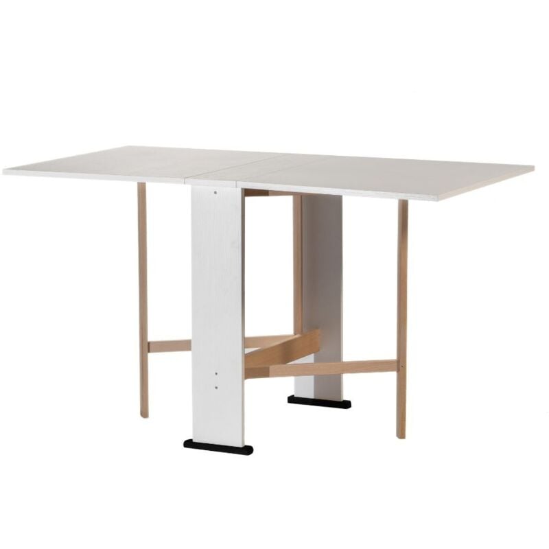 foto del prodotto tavolo pieghevole salvaspazio consolle colore bianco 21x74x78h cm misty