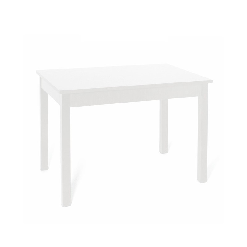 foto del prodotto tavolo pranzo allungabile bianco frassinato in legno nobilitato cm 80x120 160