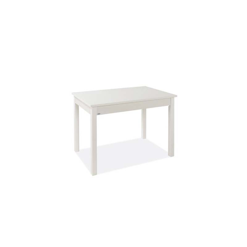 foto del prodotto tavolo pranzo allungabile bianco frassinato legno nobilitato cm 60x90 120