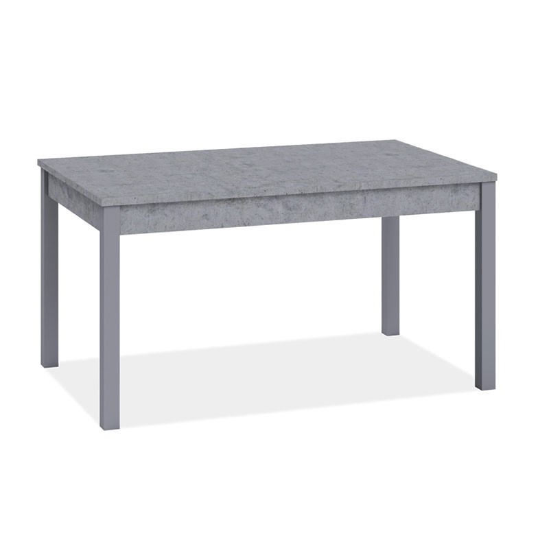 foto del prodotto tavolo pranzo allungabile grigio cemento in legno nobilitato cm 80x120 160