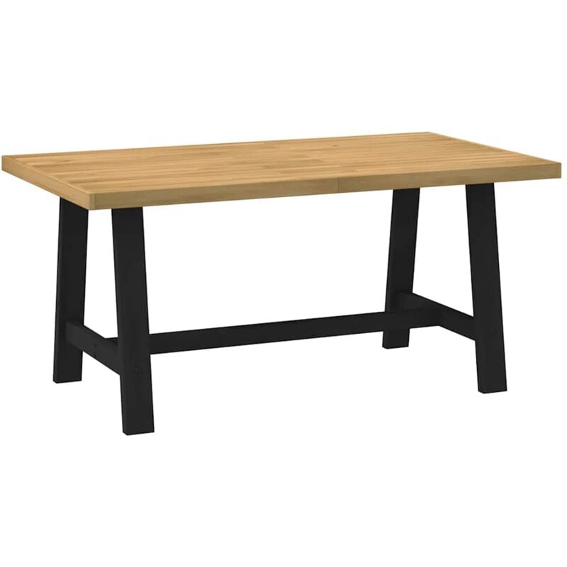 foto del prodotto tavolo pranzo noain gambe a forma a 160x90x75 cm legno massello - vidaxl
