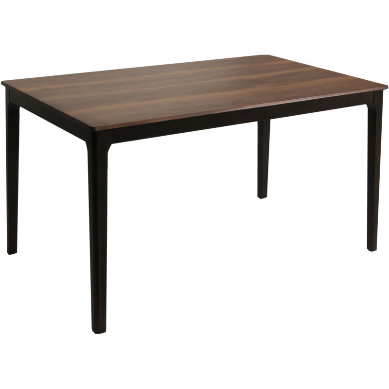foto del prodotto tavolo pranzo salotto soggiorno hhg 641 76x135x80cm laminato hpl legno scuro effetto palissandro