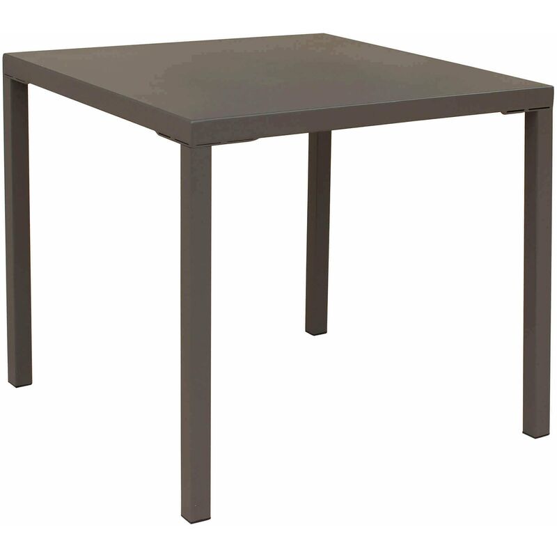 foto del prodotto tavolo quadrato 80x80 cm impilabile salvaspazio da esterno giardino per bar e ristoranti con struttura e piano in acciaio bolton darkgray
