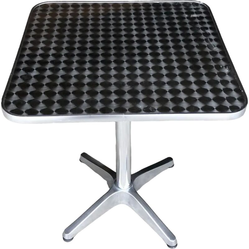 foto del prodotto tavolo quadrato a colonna in alluminio waterproof 60x60xh70 cm per bar e ristoranti