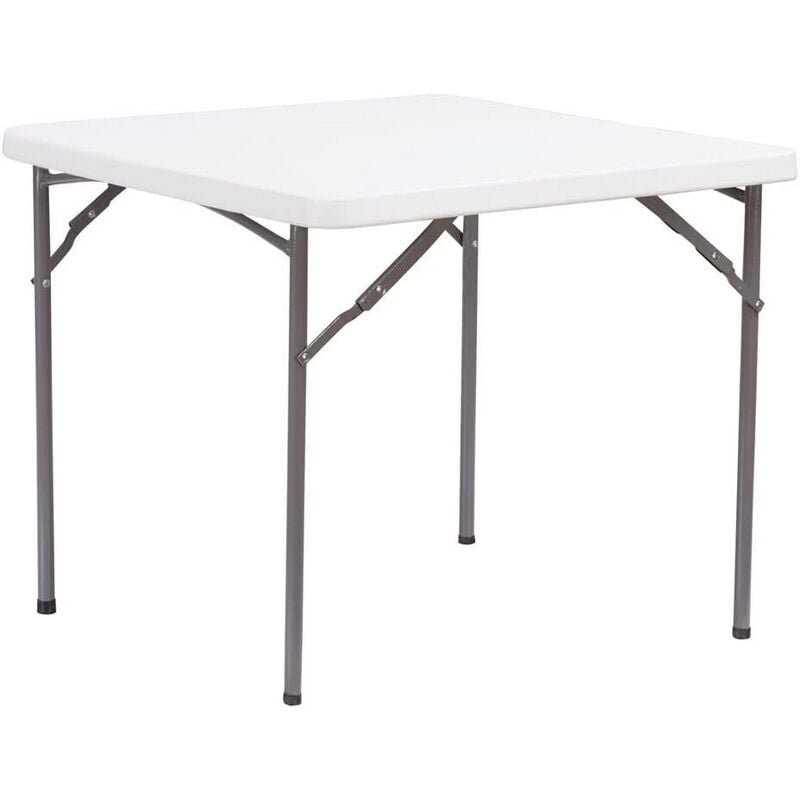 foto del prodotto tavolo quadrato pieghevole bianco cm.86x86xh74