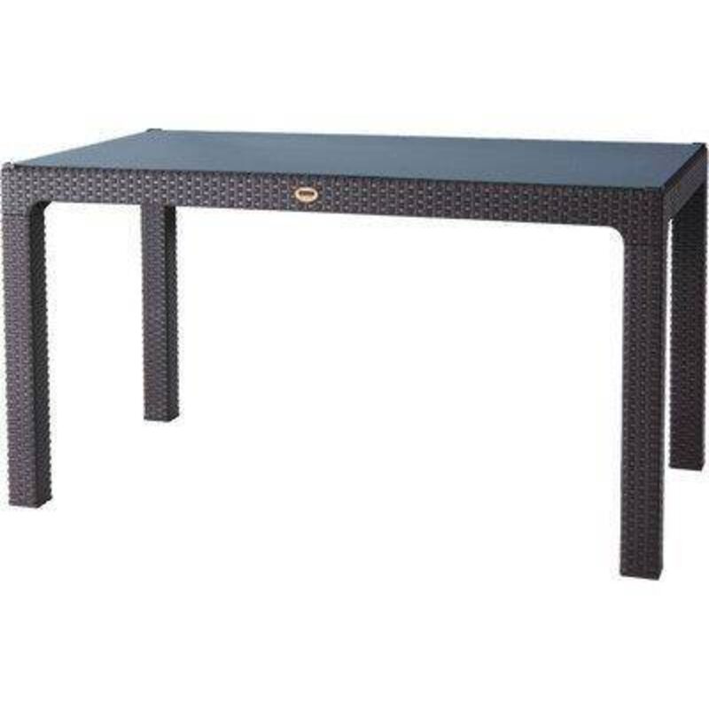 foto del prodotto tavolo rattan kreta 120x70 antracite domus