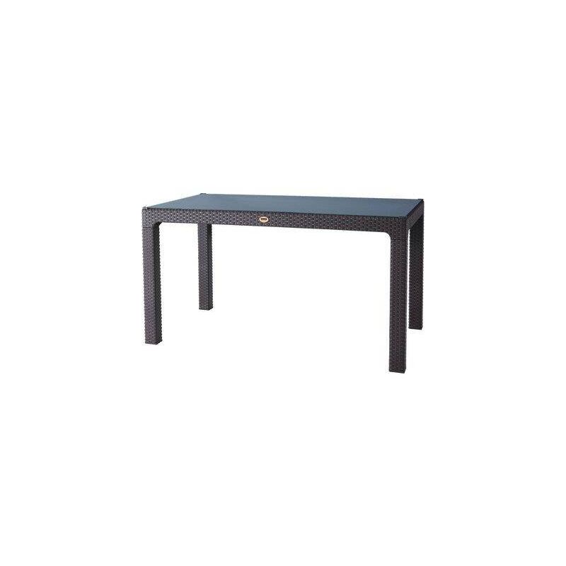 foto del prodotto tavolo rattan kreta domus pp antracite cm 120x70 h.cm 78