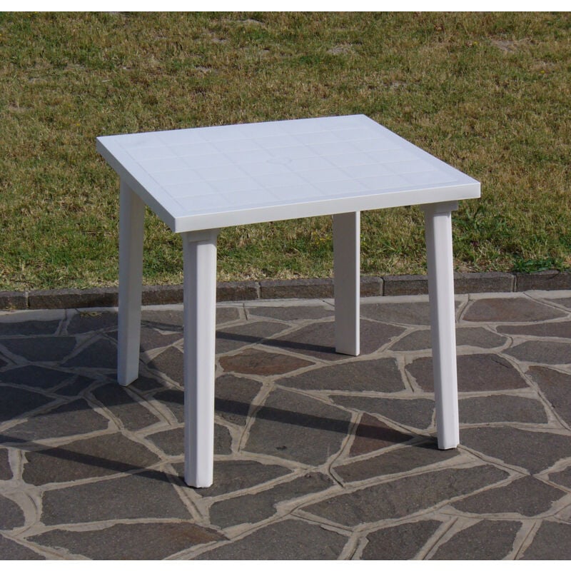 foto del prodotto tavolo resina art.59 cm. 80x80 bianco
