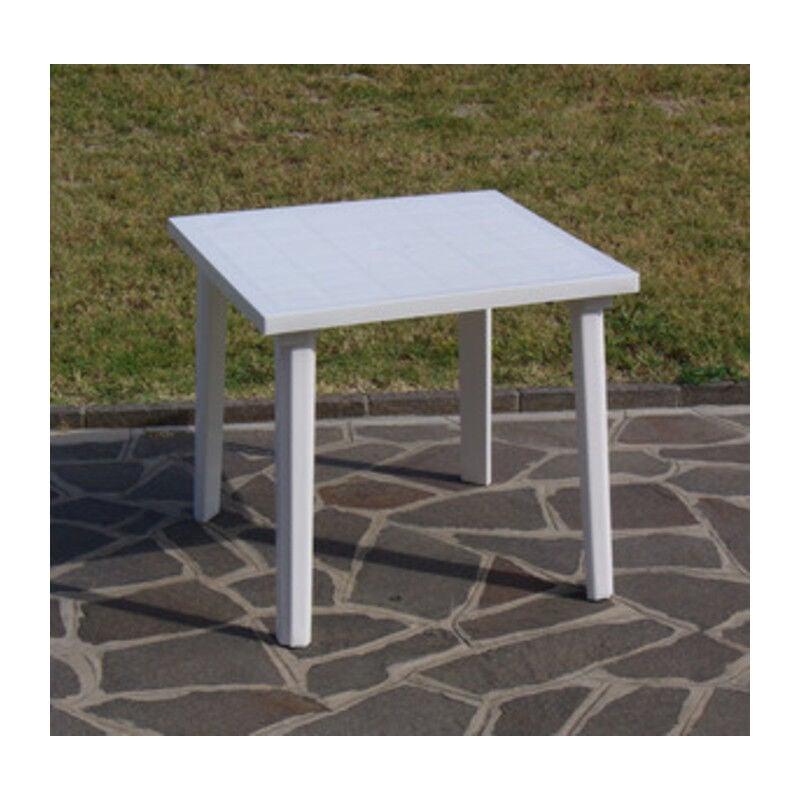 foto del prodotto tavolo resina art. 59 cm. 80x80 bianco