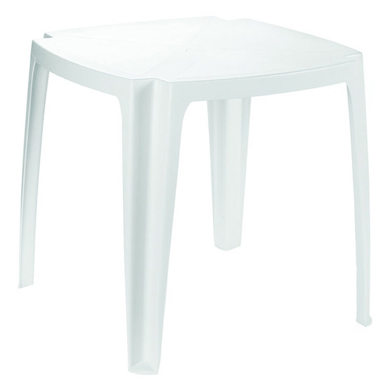 foto del prodotto tavolo resina bianco 75x75 progarden