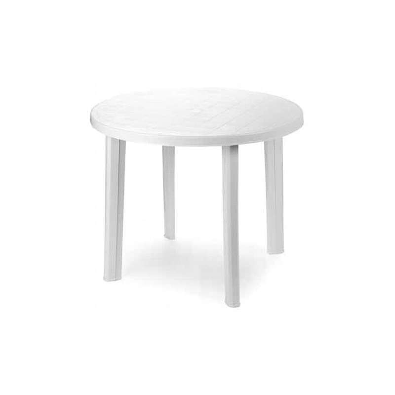 foto del prodotto tavolo resina tondo bianco 90 progarden