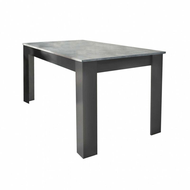 foto del prodotto tavolo rettangolare 138x80x75h cm da interno cucina salotto in legno nobilitato bilaminato positano black