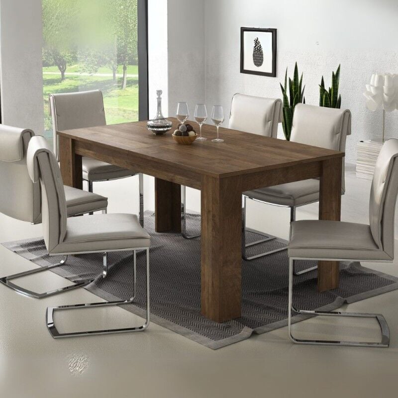 foto del prodotto tavolo rettangolare allungabile colore noce eastwood 160x88 cm ulrich