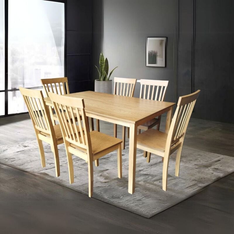 foto del prodotto tavolo rettangolare colore rovere dori 140x80x74