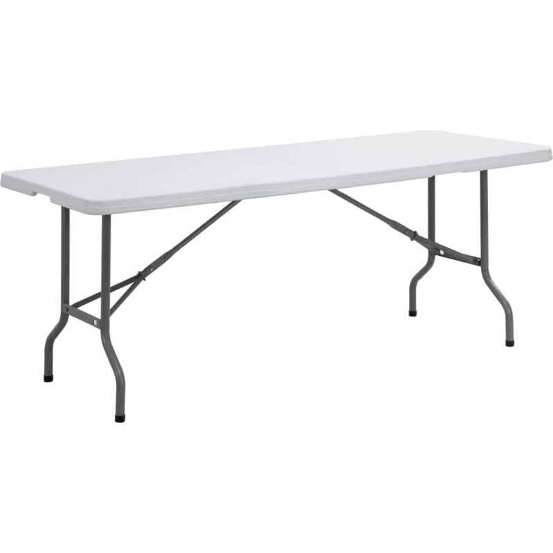 foto del prodotto tavolo rettangolare con gambe pieghevoli misure 183x76xh74
