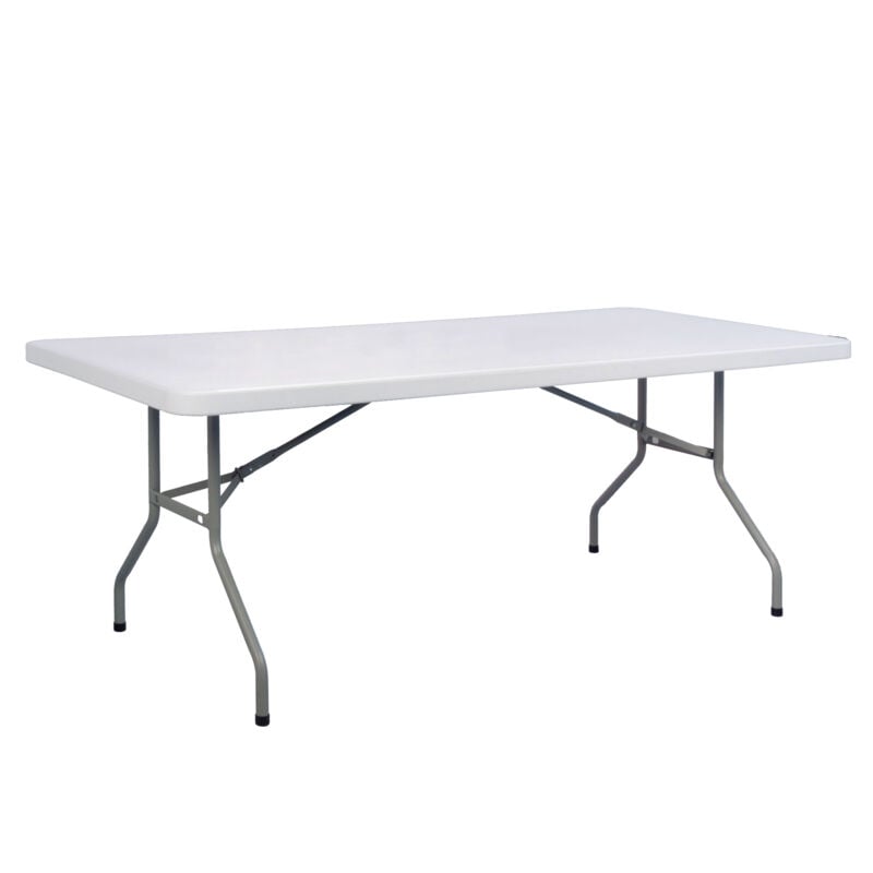 foto del prodotto tavolo rettangolare fisso con gambe pieghevoli cm 90 x 200 x h. 74