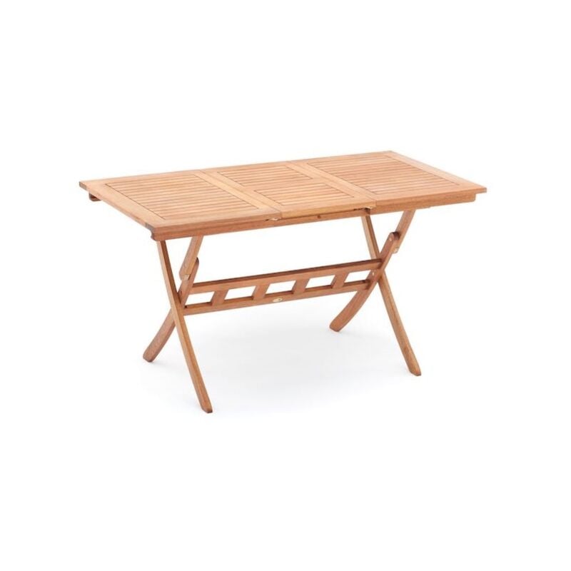 foto del prodotto tavolo rettangolare legno eucalypto mod. california da giardino 120/160x70 cm