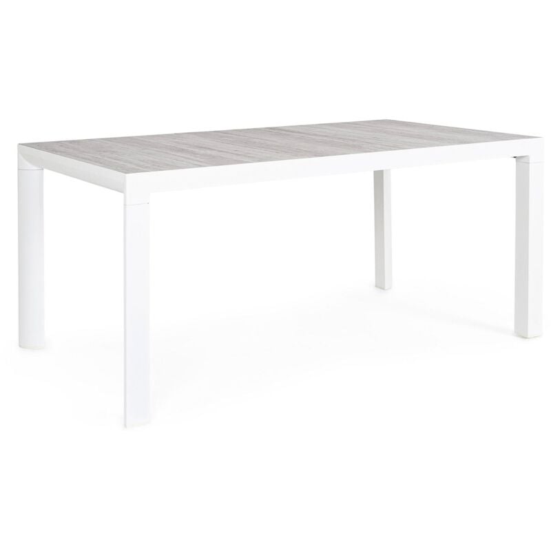 foto del prodotto tavolo rettangolare mason con struttura in alluminio, piano in ceramica 160 x 90 cm lunar