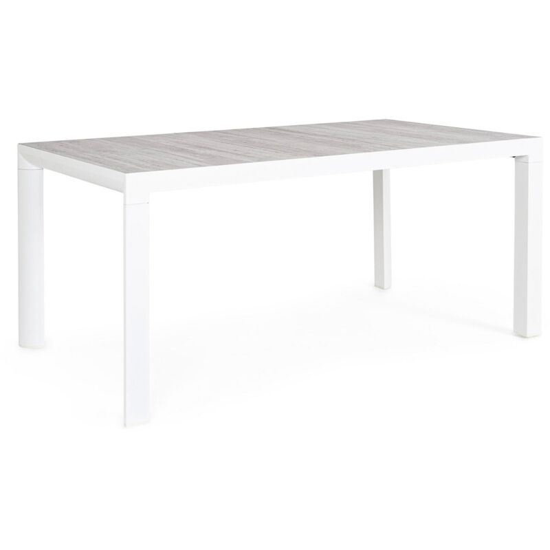 foto del prodotto tavolo rettangolare mason con struttura in alluminio, piano in ceramica 220 x 100 cm antracite
