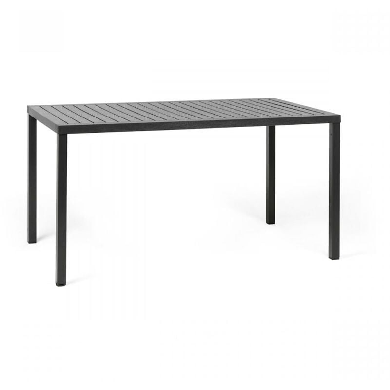 foto del prodotto tavolo rettangolare nardi cube in durel top per giardino e veranda made in italy 140 cm antracite